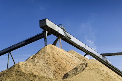 Wood pulp stockpile