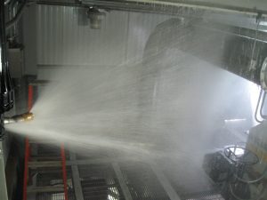Wide sprayer cleans larger area