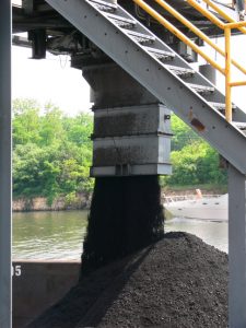 Loose coal in a heap.